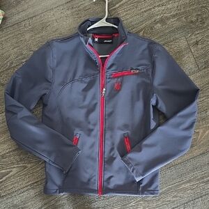 Spyder Men's Gray Jacket with Red Accents